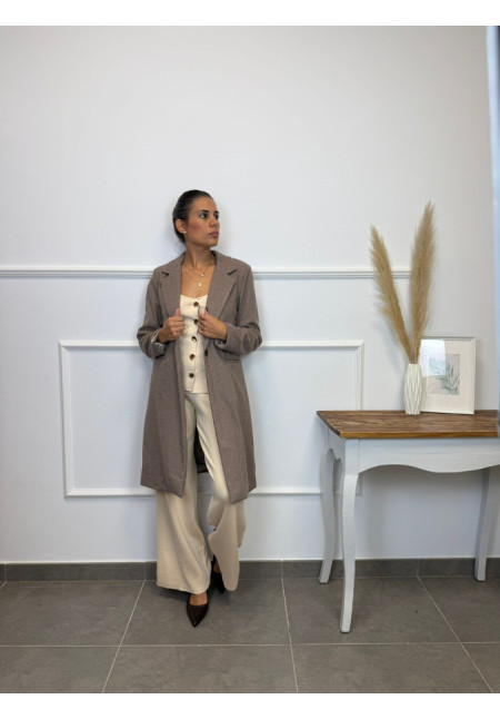 ABRIGO PAÑO TAUPE 85215