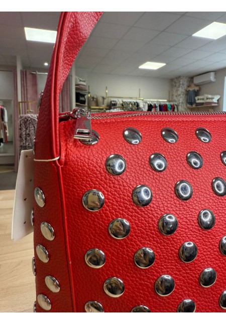 BOLSO TACHUELAS ROJO