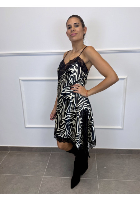 VESTIDO LENCERO PICO PRINT 44063