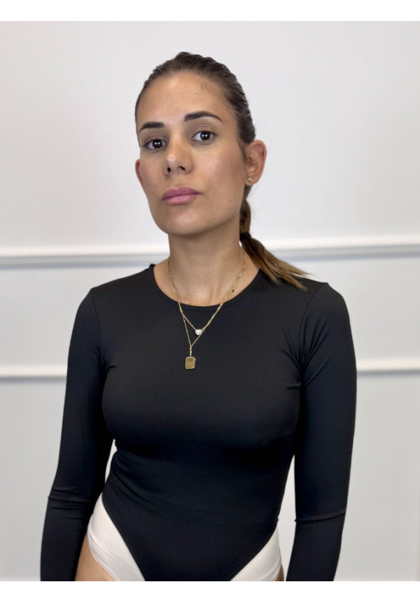 BODY MANGA LARGA LICRA NEGRO 59008