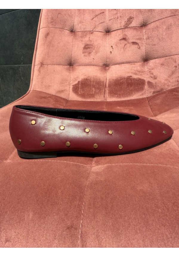 MANOLETINAS TACHUELAS BURDEOS 6461