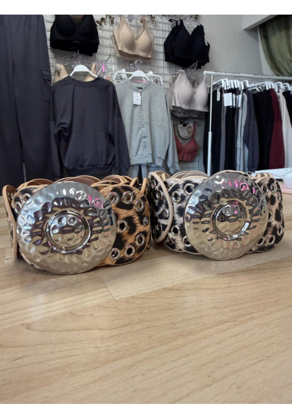 CINTURON LEOPARDO REDONDO 