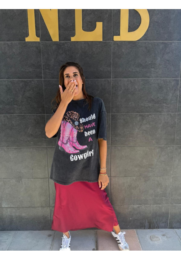 CAMISETA OVERSIZE EFECTO LAVADO 20256