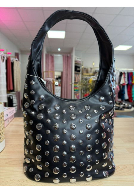 BOLSO TACHUELAS NEGRO 