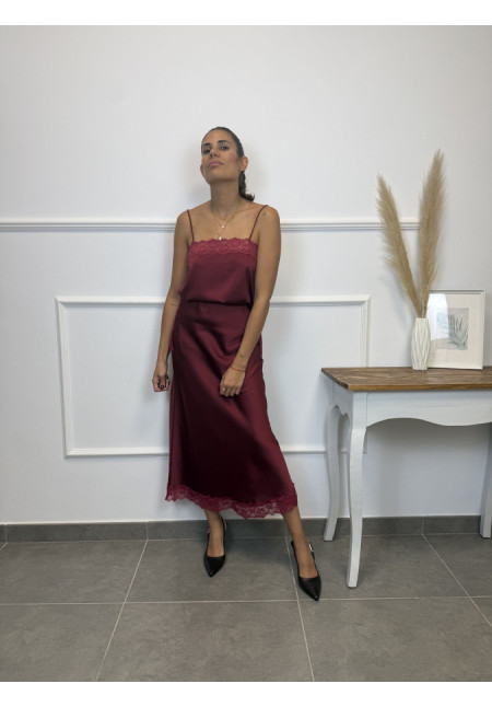 FALDA RASO CON ENCAJE 43939