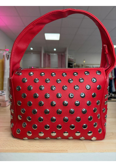 BOLSO TACHUELAS ROJO