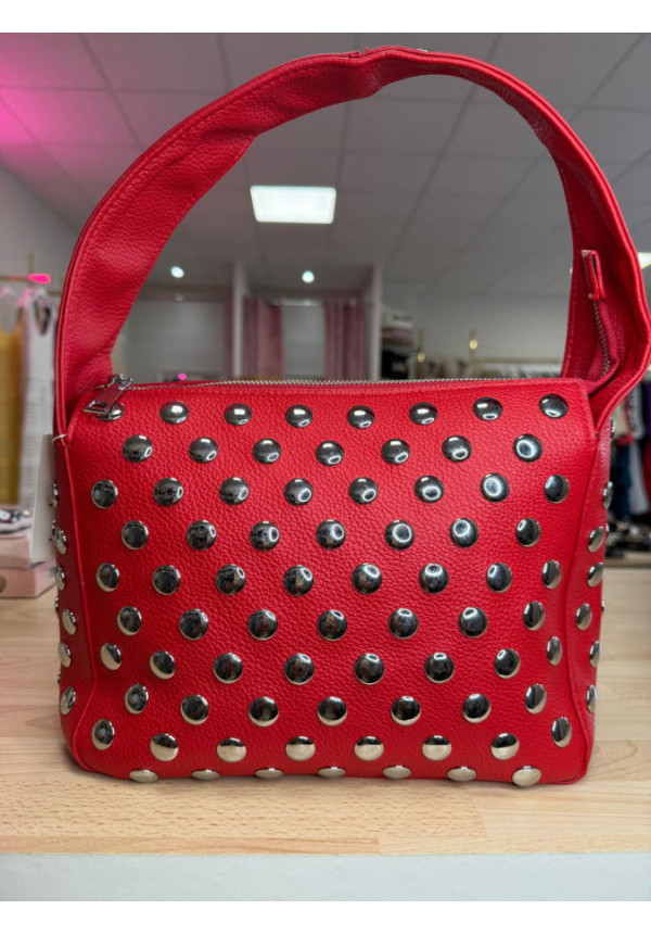 BOLSO TACHUELAS ROJO