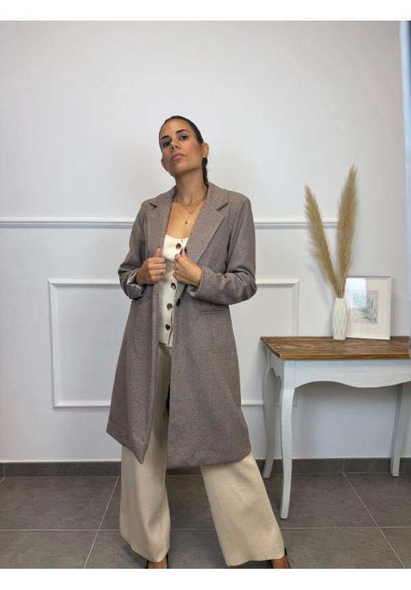 ABRIGO PAÑO TAUPE 85215