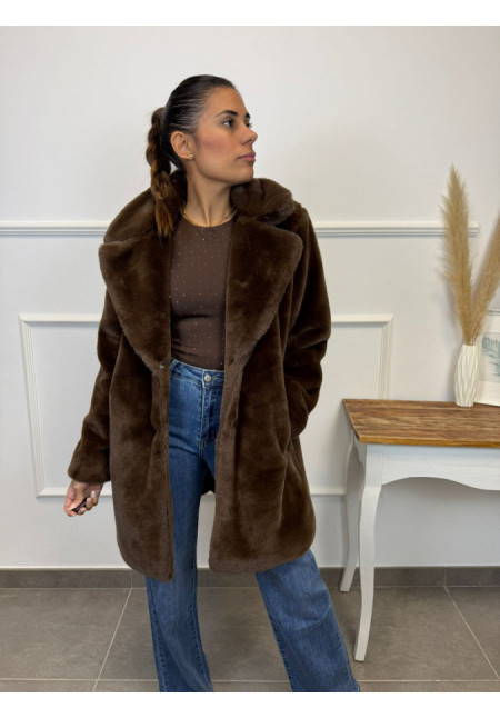ABRIGO PELO LISO CHOC 21131