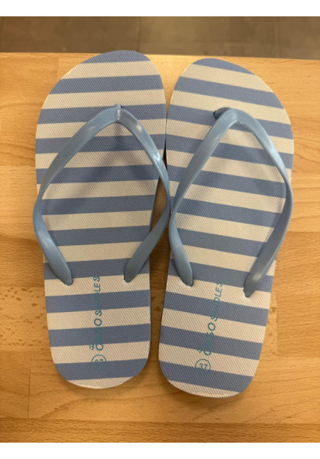 CHANCLA RAYAS CELESTE 18941