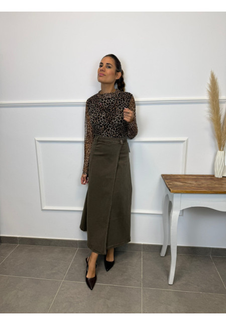 FALDA VAQUERA LARGA MARRON 639013