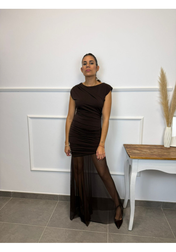 VESTIDO FIESTA FRUNCIDO 7505