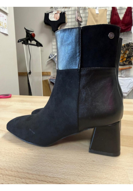 BOTINES NEGROS POLIPIEL Y ANTE 5433