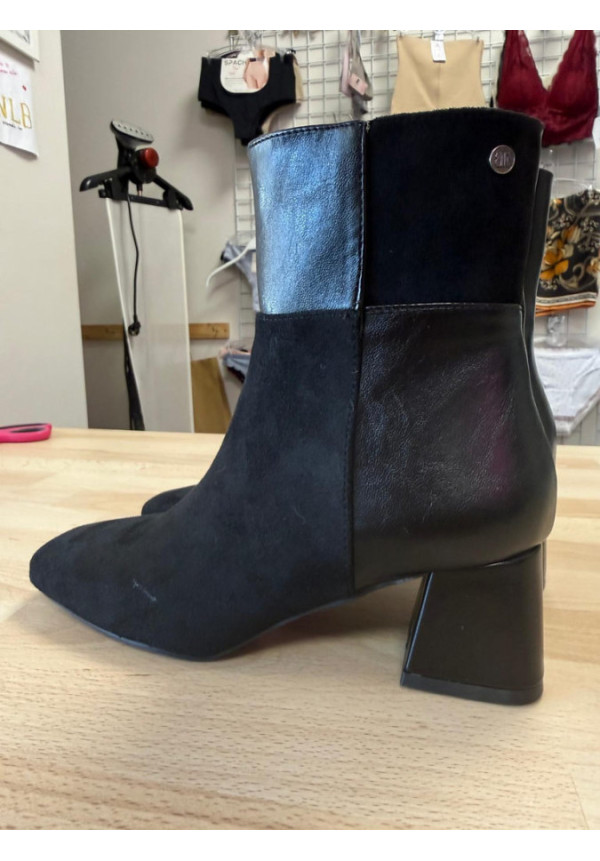 BOTINES NEGROS POLIPIEL Y ANTE 5433