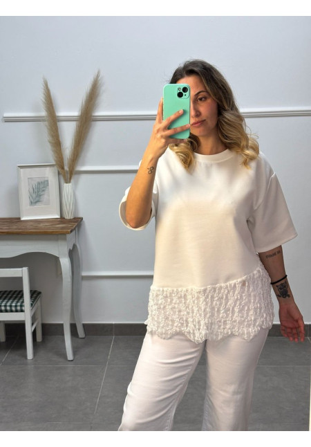 CAMISETA  ENCAJE ABAJO 25877