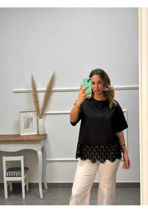 CAMISETA  ENCAJE ABAJO 25877