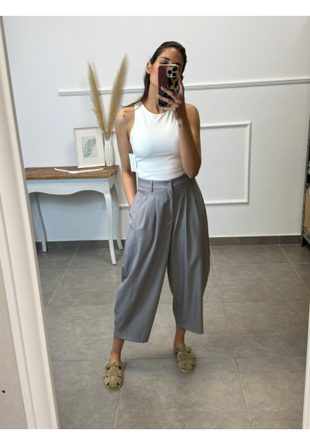 PANTALON PINZA GLOBO GRIS 17531