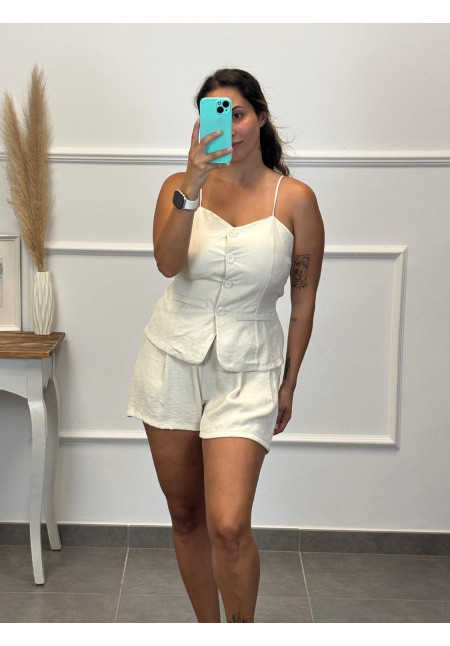 CONJUNTO CORTO CHALECO BOTON 14252