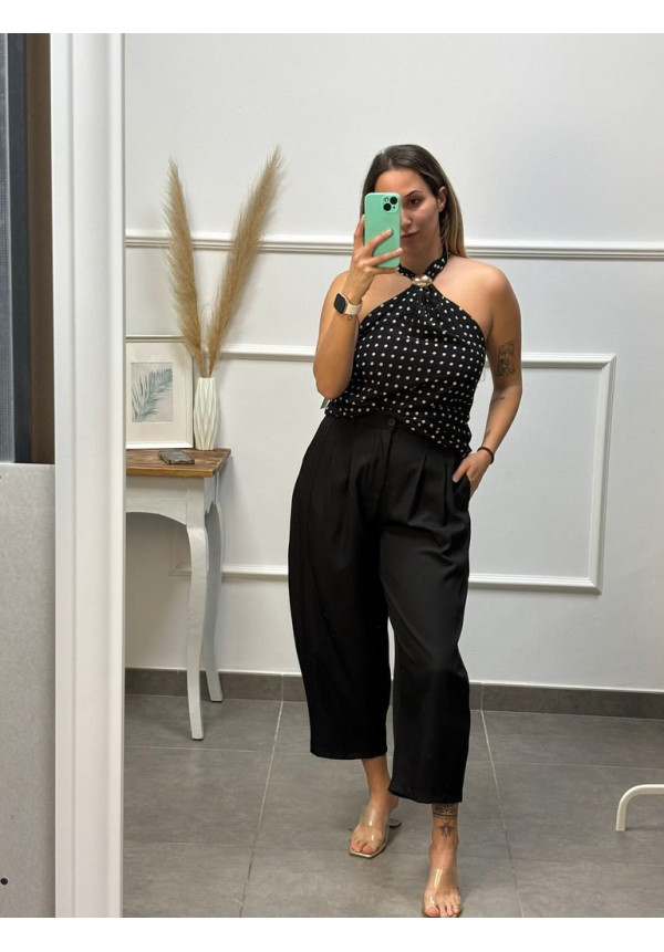PANTALON PINZA GLOBO NEGRO 17534