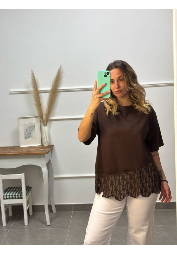 CAMISETA  ENCAJE ABAJO 25877