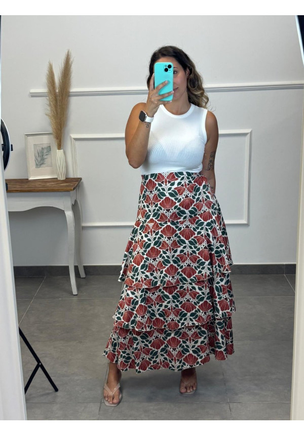 FALDA ESTAMPADA FLORAL 5099