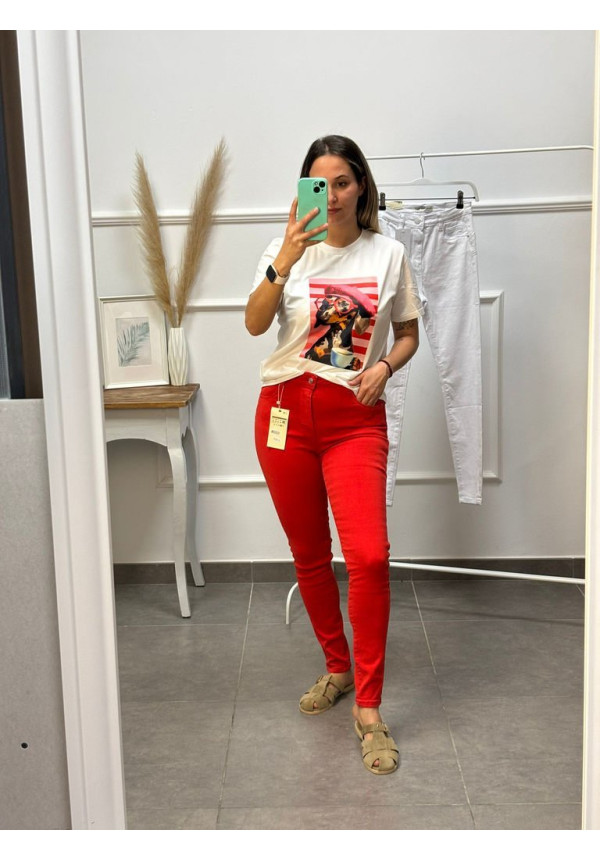  PANTALON PITILLO ROJO 63051