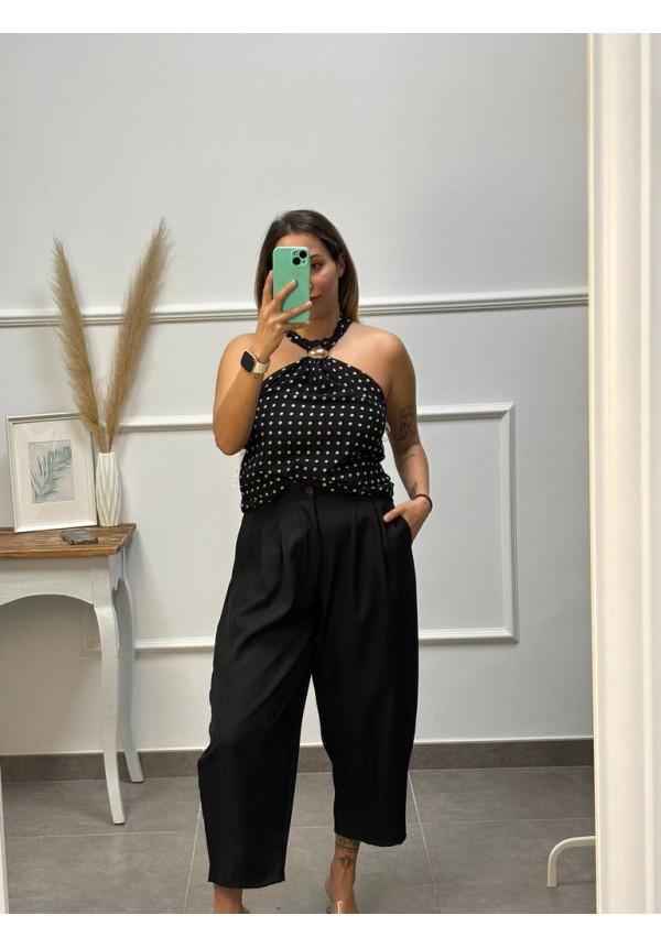 PANTALON PINZA GLOBO NEGRO 17534