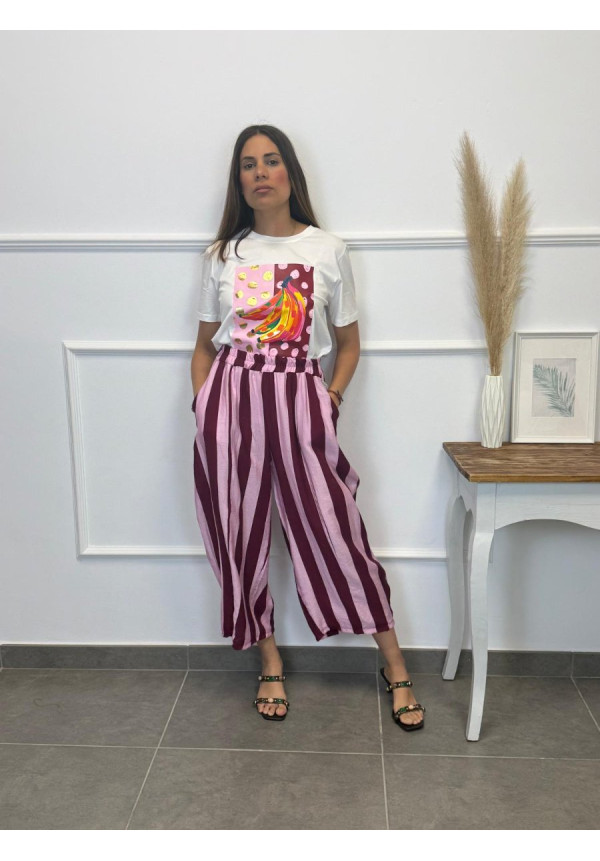 PANTALON MIDI GLOBO 13944