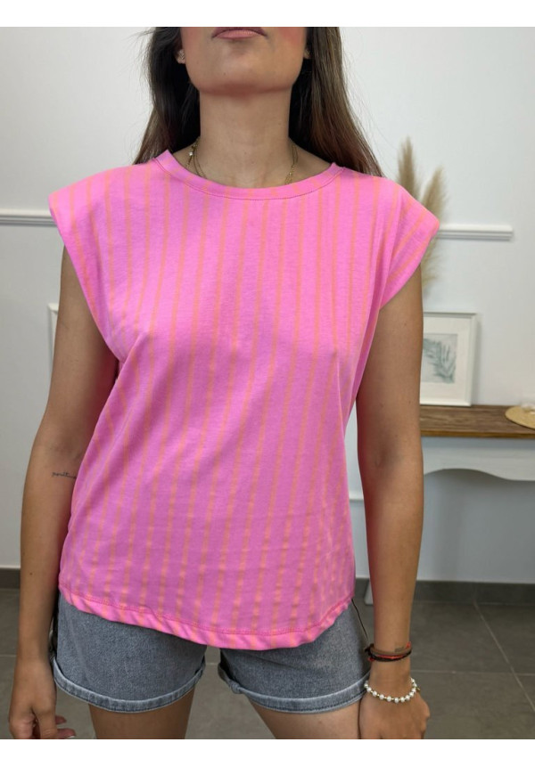 CAMISETA RAYAS CORAZON ESPALDA 10914