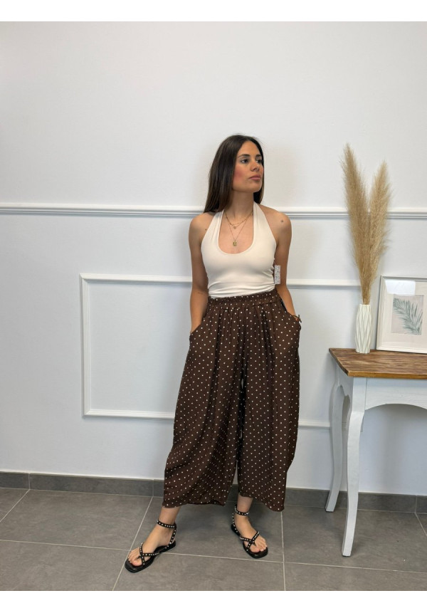 PANTALON MIDI GLOBO 13944