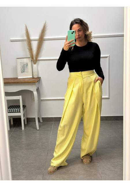 PANTALON AMARILLO DE RAYAS 13402