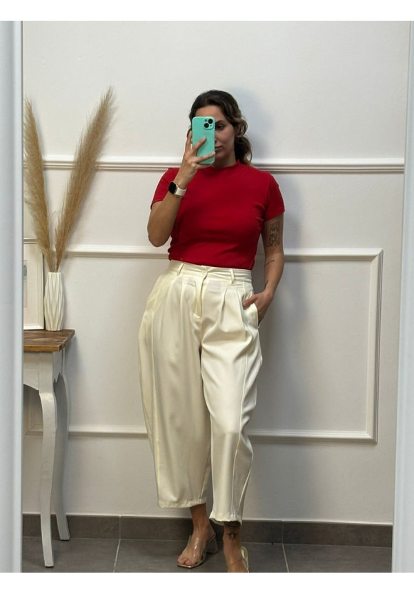 PANTALON PINZA GLOBO BLANCO ROTO 1753