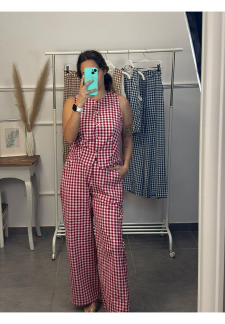 CONJUNTO VICHY ROJO 6082