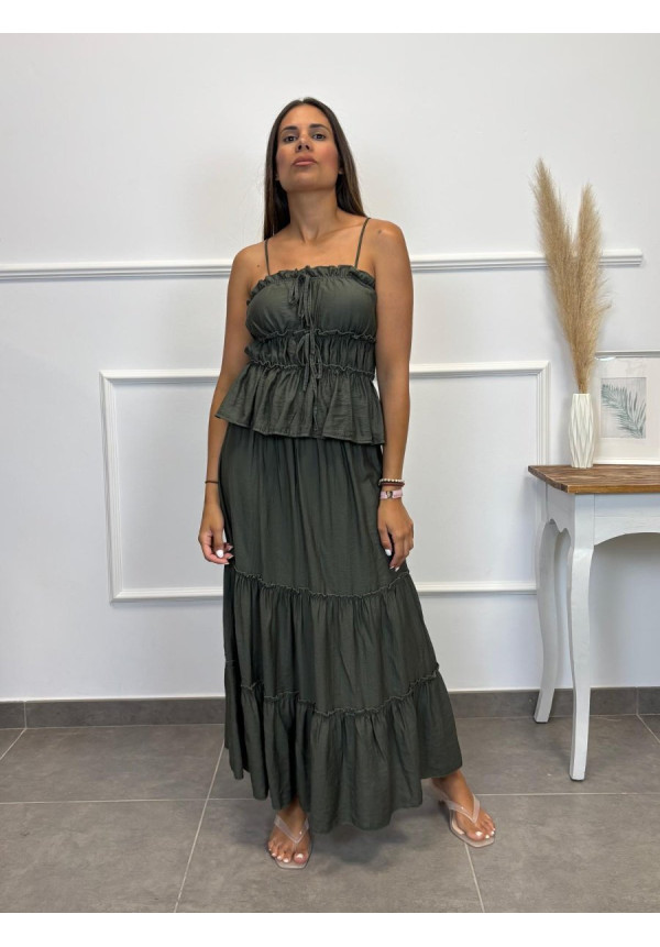 CONJUNTO FALDA TOP FRUNCIDO 2333