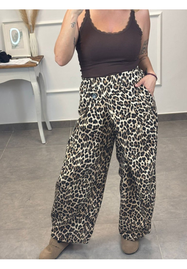PANTALON CRUZADO LEOPARDO 13895