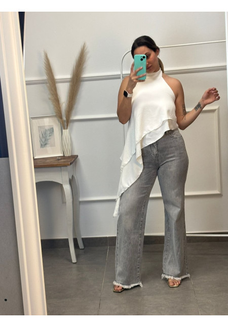 TOP AL CUELLO VOLANTE 11483