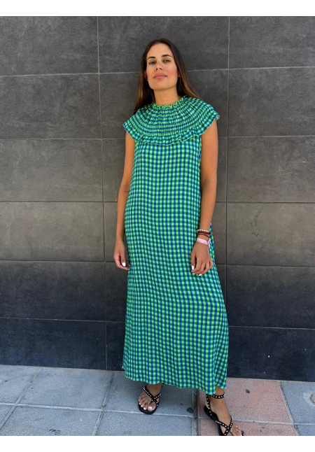 VESTIDO  BABERO VICHY FLUIDO  41928