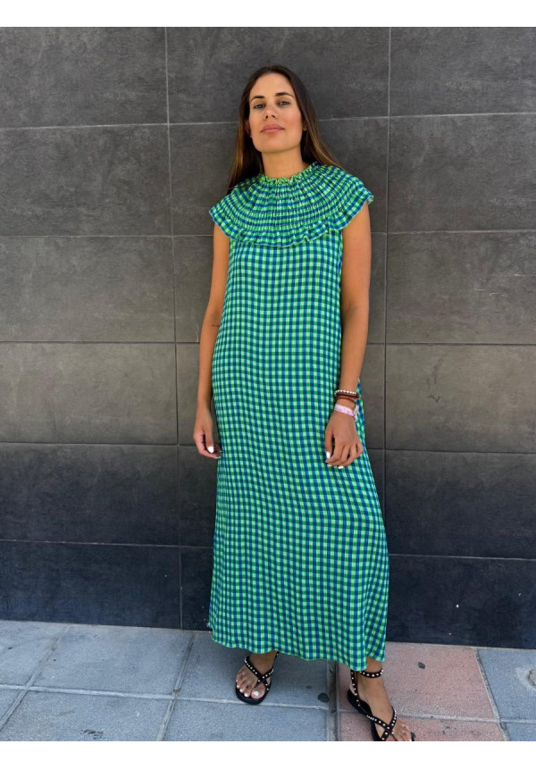 VESTIDO  BABERO VICHY FLUIDO  41928