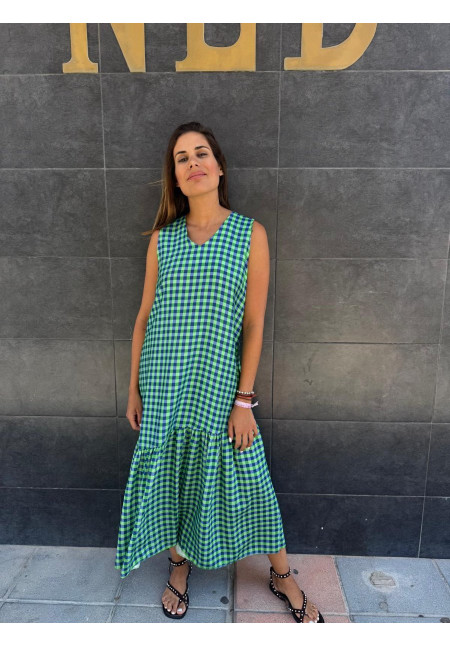 VESTIDO  VICHY VOLANTE 12403