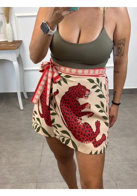 FALDA PANTALON ESTAMPADA 1007