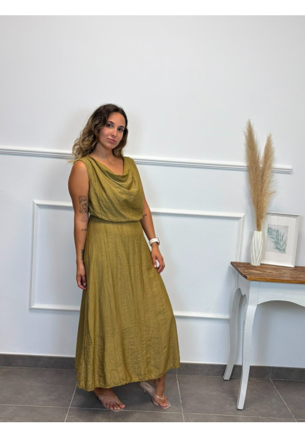 VESTIDO ESCOTE BOMBACHO 37615