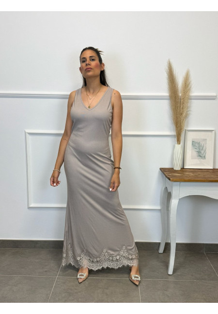 VESTIDO CANALE CON ENCAJE ABAJO 6973