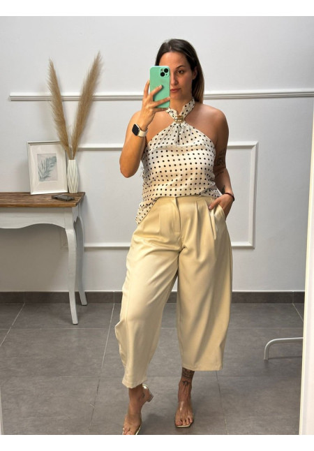 PANTALON PIZA GLOBO BEIGE 17533