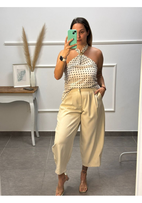 PANTALON PIZA GLOBO BEIGE 17533