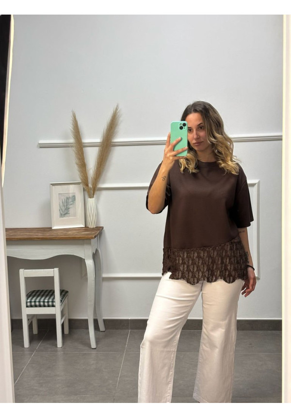 CAMISETA  ENCAJE ABAJO 25877