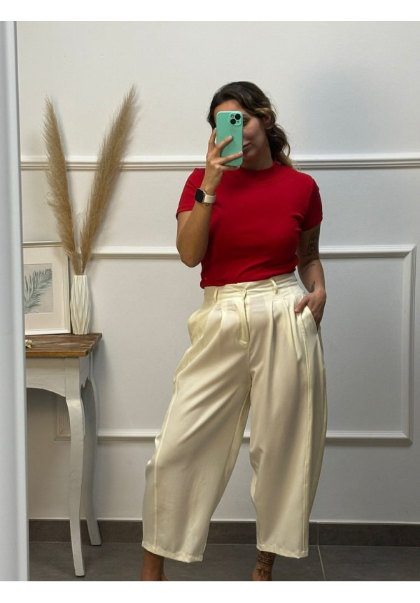 PANTALON PINZA GLOBO BLANCO ROTO 1753