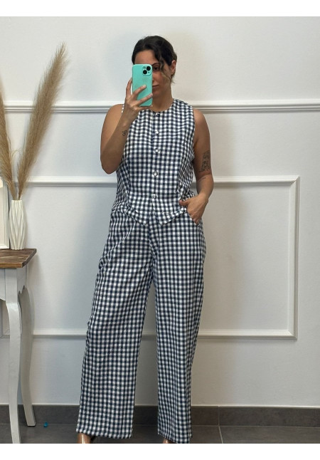 CONJUNTO VICHY AZUL MARINO 60821