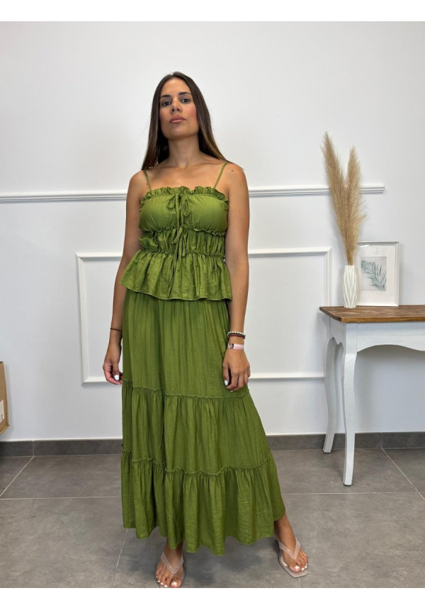 CONJUNTO FALDA TOP FRUNCIDO 2333