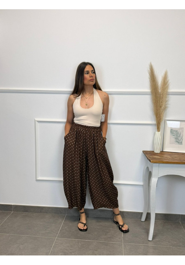 PANTALON MIDI GLOBO 13944