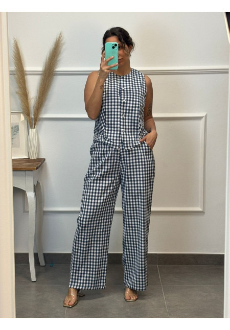 CONJUNTO VICHY AZUL MARINO 60821